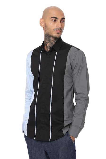 Sahil Aneja 3 Way Color Block Shirt 