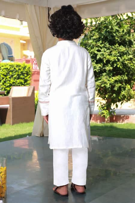 Little Luxury Chirpy Chakri Embroidered Kurta With Pyjama 