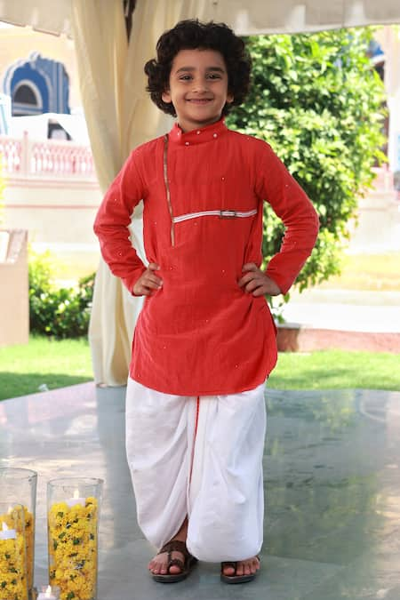 Little Luxury Om Sweet Om Kurta With Dhoti Pant 