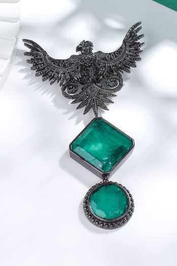 Cosa Nostraa Jwala-E-Jung Carved Work Brooch 