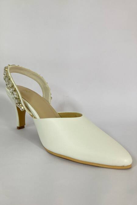 Buy_Ciel_White Crystals Koa Jewel Embellished Heels _Online_at_Aza_Fashions
