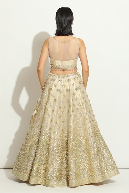 Vandana Sethi Gota Embroidered Lehenga Cape Set 