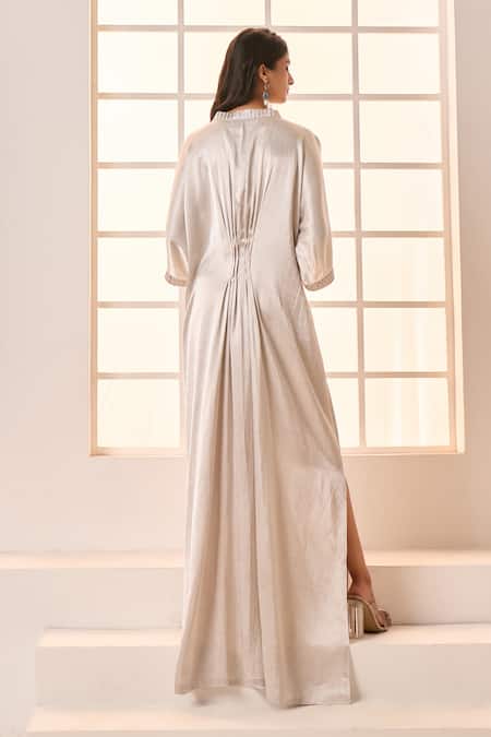 Masumi Mewawalla X AZA Placement Embroidered Draped Kaftan 