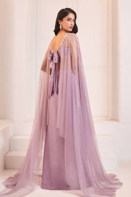 Masumi Mewawalla X AZA Draped Dhoti Skirt With Embroidered Blouse 