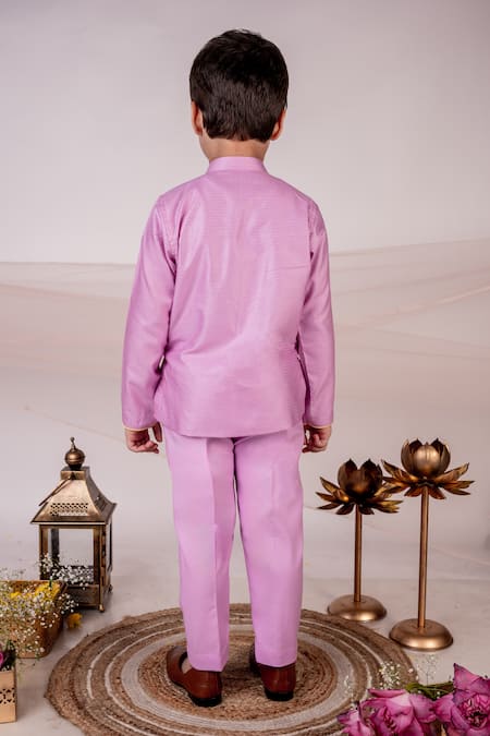 Shop Toplove Purple Cotton Sequins, Beads Asymmetric Embroidered Kurta And Pant Set at Aza Fashions Shop_Toplove_Purple Cotton Sequins, Beads Asymmetric Embroidered Kurta And Pant Set _at_Aza_Fashions