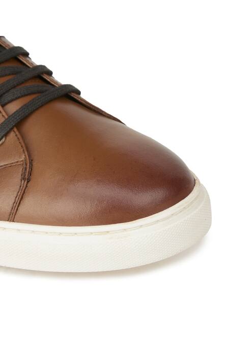 Buy Hats Off Accessories Brown Genuine Leather Sneakers Online at Aza Fashions Buy_Hats Off Accessories_Brown Genuine Leather Sneakers_Online_at_Aza_Fashions