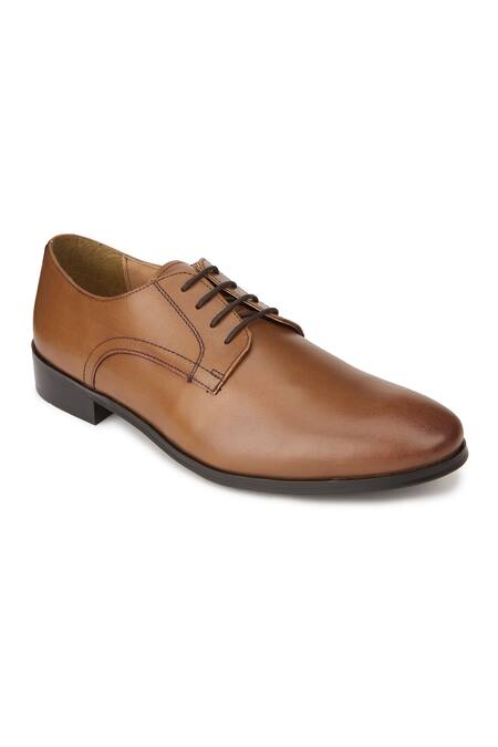 Hats Off Accessories Brown Tan Matte Genuine Leather Derby Shoes Online at Aza Fashions Hats Off Accessories_Brown Tan Matte Genuine Leather Derby Shoes_Online_at_Aza_Fashions