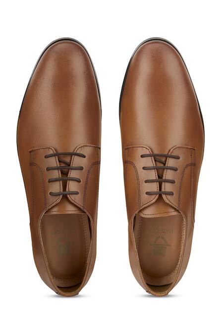 Buy Hats Off Accessories Brown Tan Matte Genuine Leather Derby Shoes Buy_Hats Off Accessories_Brown Tan Matte Genuine Leather Derby Shoes