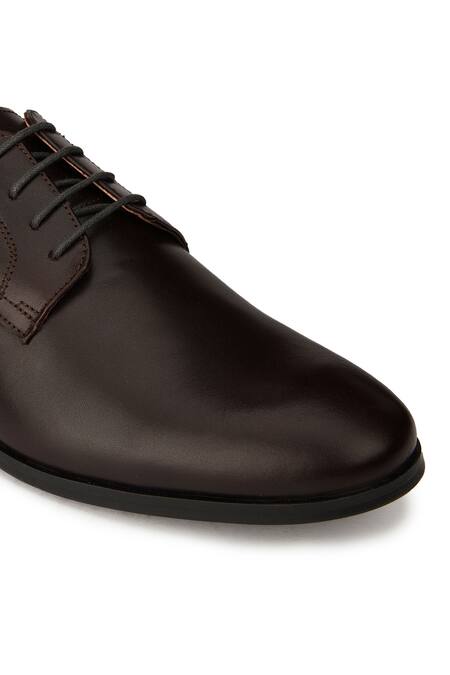 Buy Hats Off Accessories Brown Matte Genuine Leather Derby Shoes Online at Aza Fashions Buy_Hats Off Accessories_Brown Matte Genuine Leather Derby Shoes_Online_at_Aza_Fashions