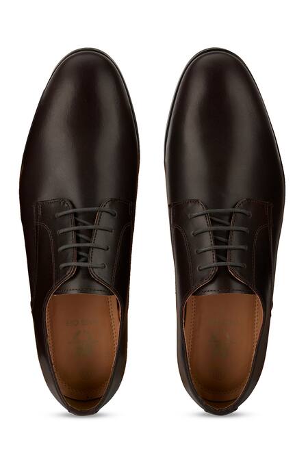 Buy Hats Off Accessories Brown Matte Genuine Leather Derby Shoes Buy_Hats Off Accessories_Brown Matte Genuine Leather Derby Shoes
