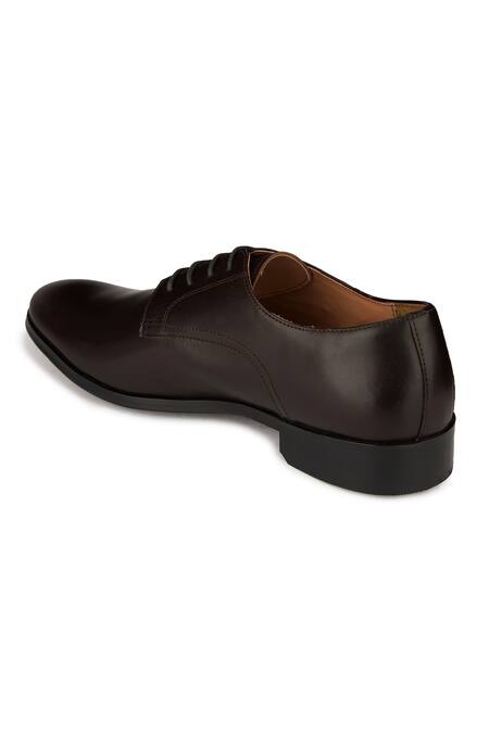 Shop Hats Off Accessories Brown Matte Genuine Leather Derby Shoes Shop_Hats Off Accessories_Brown Matte Genuine Leather Derby Shoes