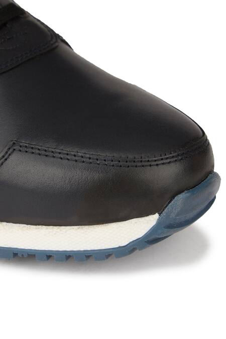 Buy Hats Off Accessories Grey Leather Lace-up Sneakers Online at Aza Fashions Buy_Hats Off Accessories_Grey Leather Lace-up Sneakers_Online_at_Aza_Fashions