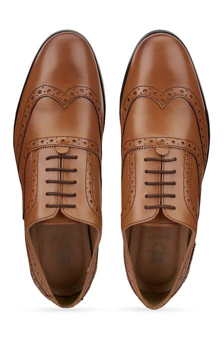 Buy Hats Off Accessories Brown Cut Work Textured Pattern Brogues Buy_Hats Off Accessories_Brown Cut Work Textured Pattern Brogues