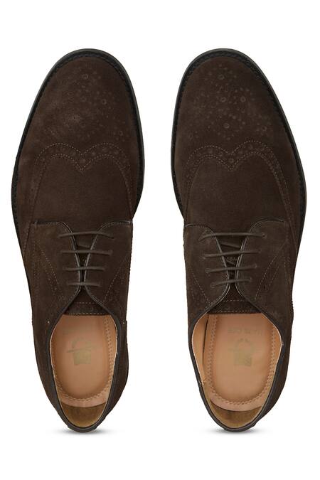 Hats Off Accessories Brown Cut Work Leather Perforated Textured Brogues at Aza Fashions Hats Off Accessories_Brown Cut Work Leather Perforated Textured Brogues_at_Aza_Fashions