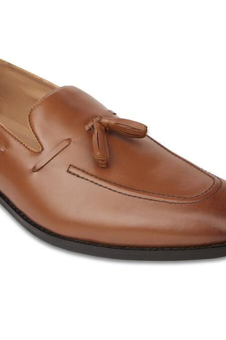 Shop Hats Off Accessories Brown Tassels Embellished Loafers Online at Aza Fashions Shop_Hats Off Accessories_Brown Tassels Embellished Loafers_Online_at_Aza_Fashions