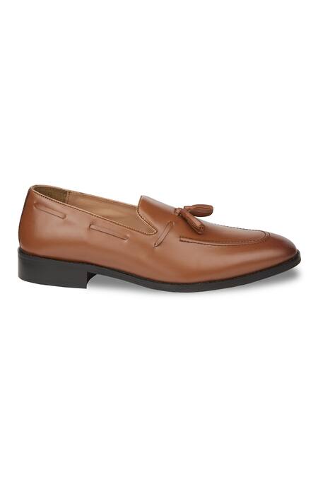 Hats Off Accessories Brown Tassels Embellished Loafers at Aza Fashions Hats Off Accessories_Brown Tassels Embellished Loafers_at_Aza_Fashions