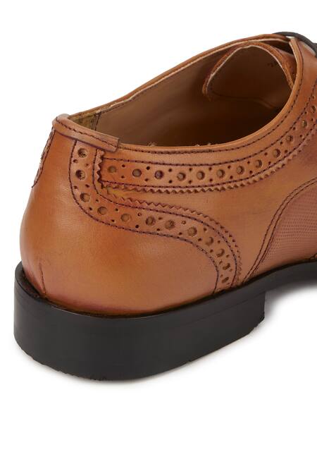 Shop_Hats Off Accessories_Brown Perforated Textured Brogues