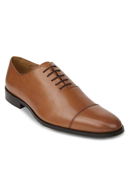 Hats Off Accessories_Brown Leather Derby Shoes_Online_at_Aza_Fashions