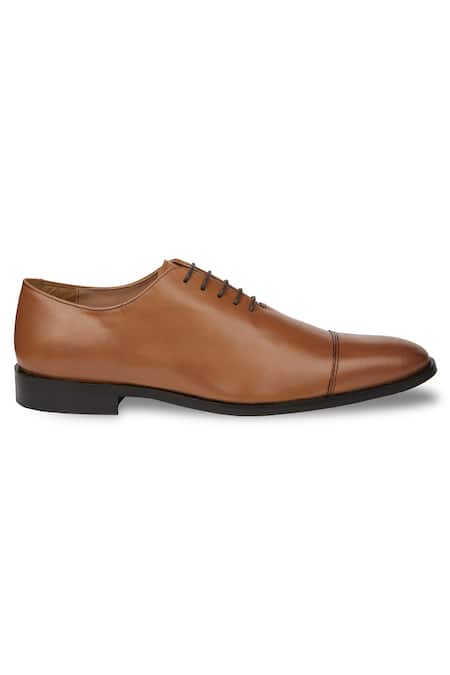 Shop_Hats Off Accessories_Brown Leather Derby Shoes_Online_at_Aza_Fashions