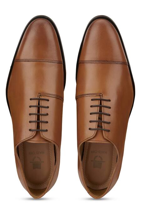 Buy_Hats Off Accessories_Brown Leather Derby Shoes