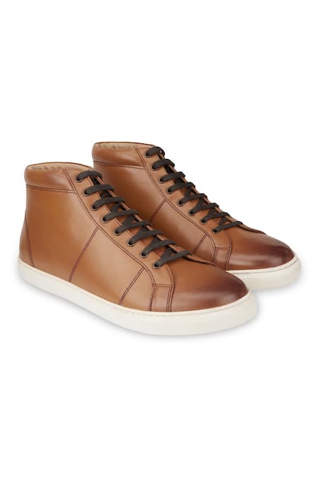 HATS OFF ACCESSORIES Brown Matte Lace-up Sneakers  