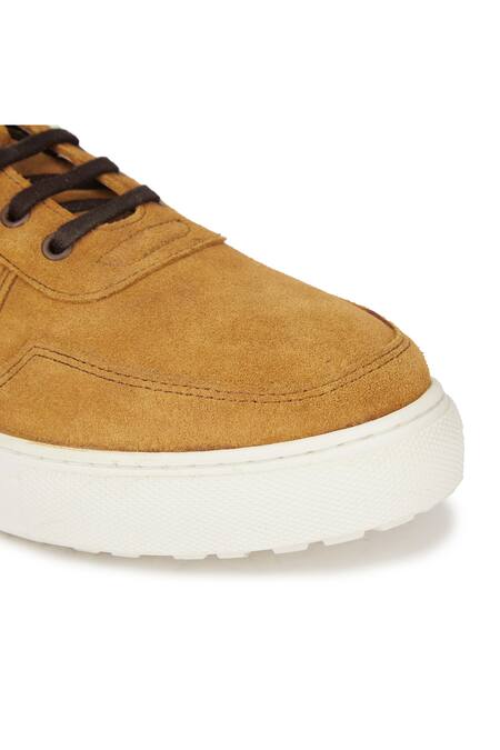 Buy_Hats Off Accessories_Brown Leather Sneakers_Online_at_Aza_Fashions