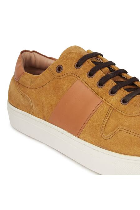 Shop_Hats Off Accessories_Brown Leather Sneakers_Online_at_Aza_Fashions