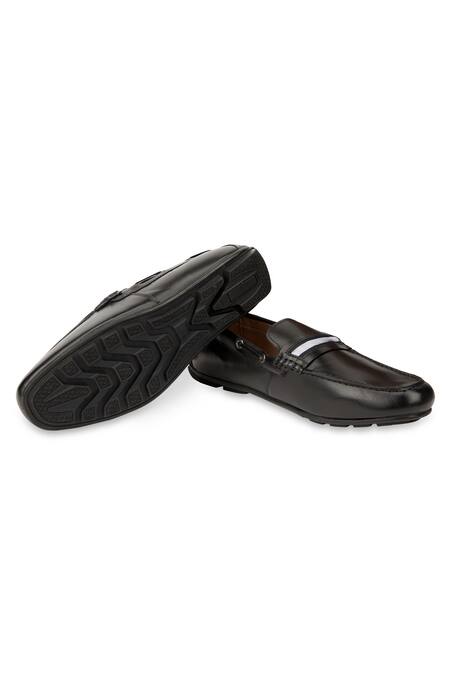 Buy_Hats Off Accessories_Black Genuine Leather Loafer Shoes