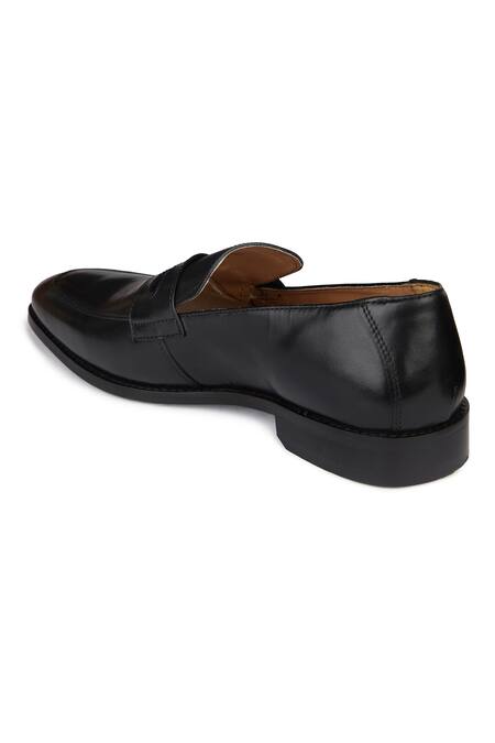 Hats Off Accessories Black Genuine Leather Penny Loafers at Aza Fashions Hats Off Accessories_Black Genuine Leather Penny Loafers_at_Aza_Fashions