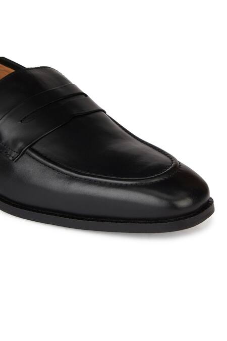Buy Hats Off Accessories Black Genuine Leather Penny Loafers Online at Aza Fashions Buy_Hats Off Accessories_Black Genuine Leather Penny Loafers_Online_at_Aza_Fashions