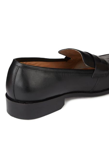 Shop Hats Off Accessories Black Genuine Leather Penny Loafers Shop_Hats Off Accessories_Black Genuine Leather Penny Loafers