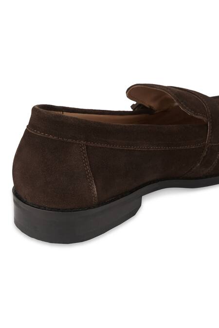 Buy Hats Off Accessories Brown Suede Monk Penny Loafers Buy_Hats Off Accessories_Brown Suede Monk Penny Loafers