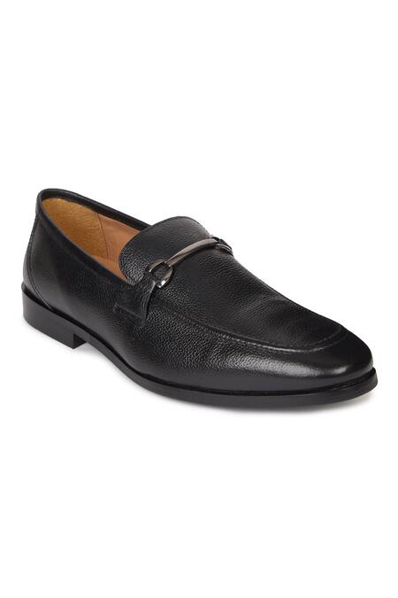 Hats Off Accessories Black Buckles Genuine Leather Loafers With Online at Aza Fashions Hats Off Accessories_Black Buckles Genuine Leather Loafers With_Online_at_Aza_Fashions