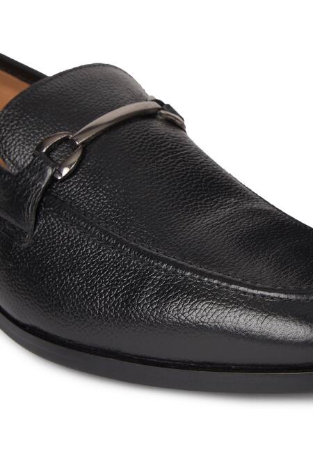 Buy Hats Off Accessories Black Buckles Genuine Leather Loafers With Online at Aza Fashions Buy_Hats Off Accessories_Black Buckles Genuine Leather Loafers With_Online_at_Aza_Fashions