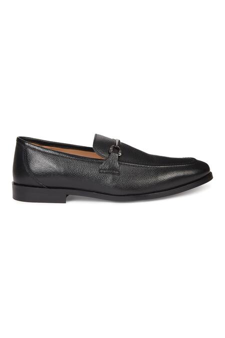 Shop Hats Off Accessories Black Buckles Genuine Leather Loafers With Online at Aza Fashions Shop_Hats Off Accessories_Black Buckles Genuine Leather Loafers With_Online_at_Aza_Fashions