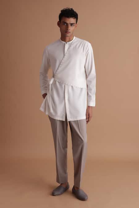 Tisa - Men Side Tie Panel Kurta With Pant 