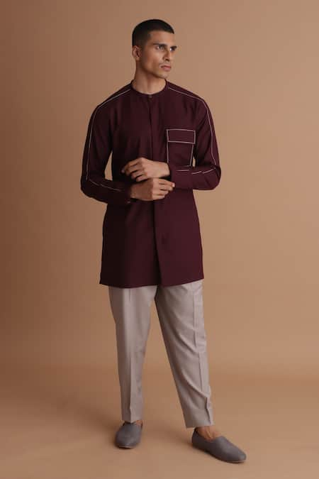 Tisa - Men Stitch Embroidered Kurta With Pant 