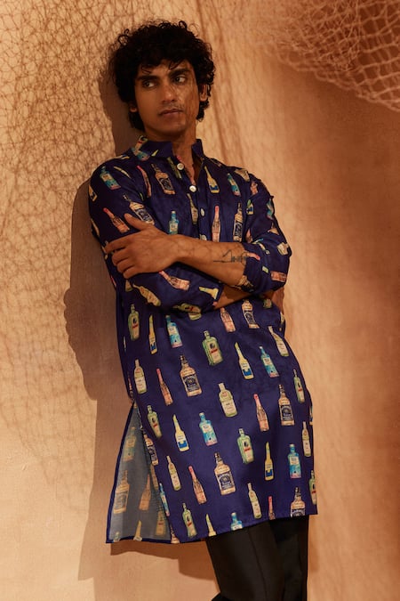 Eleven Brothers Cocktail Party Printed Kurta & Pant Set 