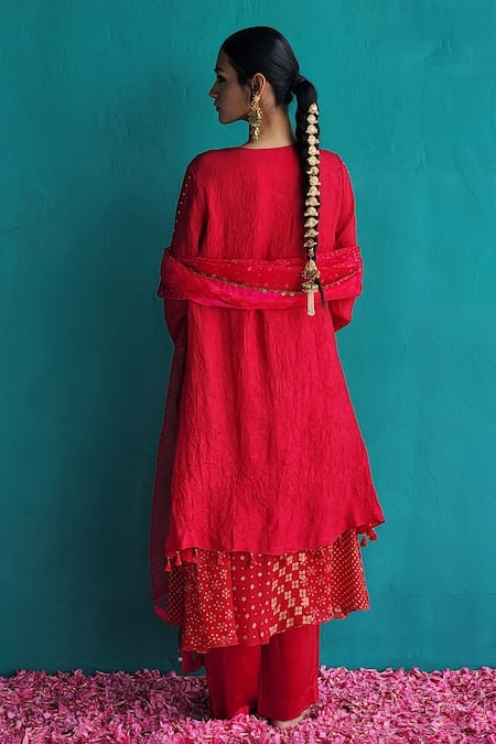 Pooja Singhal Layered Printed Kurta Set 