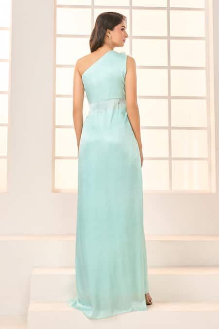 Masumi Mewawalla X AZA One Shoulder Draped Kurta & Pant Set