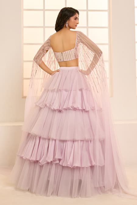 Masumi Mewawalla X AZA Ruffle Layered Lehenga With Blouse 