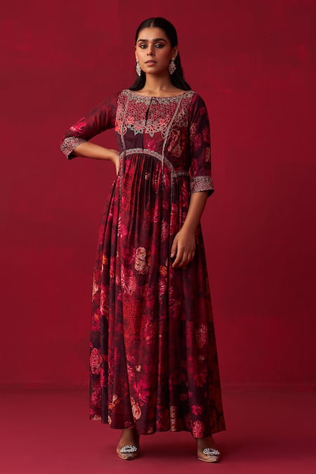 Adaara Couture Nature Bounty Printed Anarkali & Sharara Set 