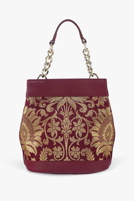 Tan & Loom Rani Floral Pattern Potli Bag 