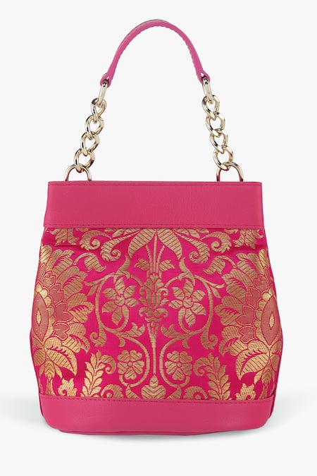 Tan & Loom Rani Floral Woven Pattern Potli Bag 