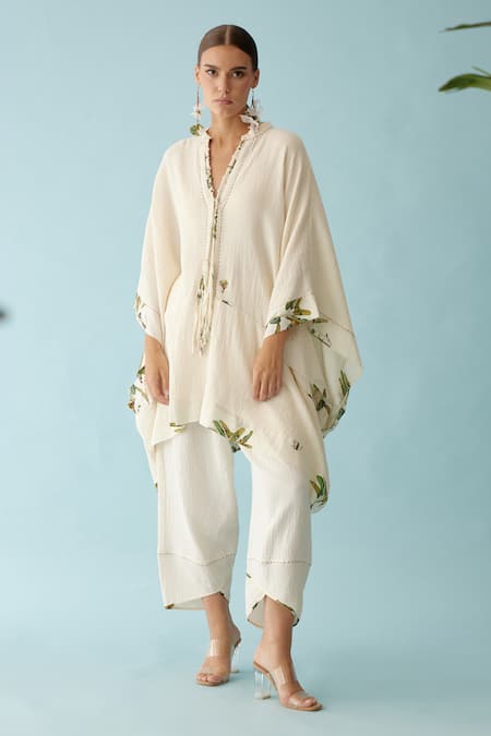 Nikasha Braided Yoke Tassel Kaftan 