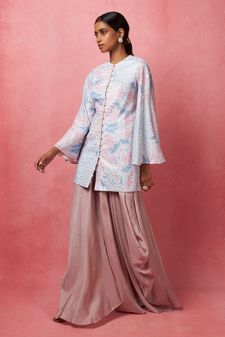 Vedika M Sequin Embellished Tunic With Draped Pant 