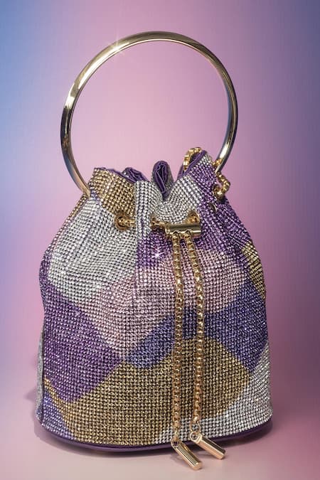 House Of Bio Maahi Geometric Embellished Potli Bag 