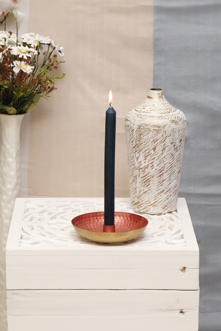 Textured Metal Candle Holders