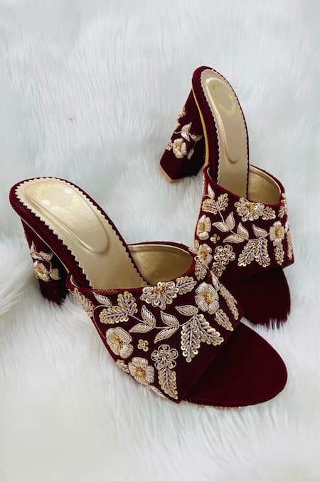 Phyre Pre-Loved Items - Beautiful Maroon Colour Suede Shoes with Lace. 4  inches Stiletto heels. New, Made by Farasion. Size 40 (61/2) | Facebook