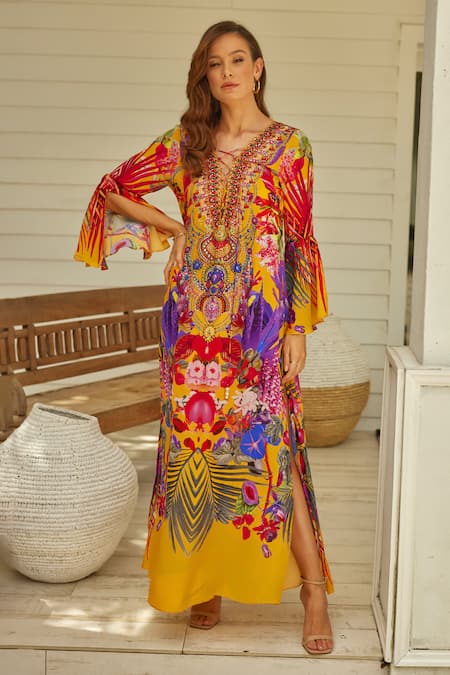 Zariaah Tropical Floral Print Dress 